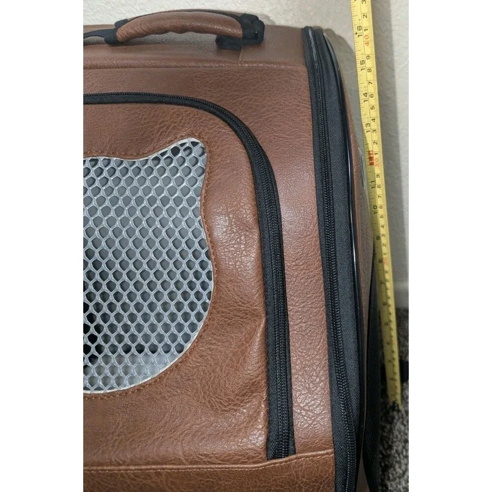 Brown Cat Dog Backpack with Vented Space Backpack NWOT